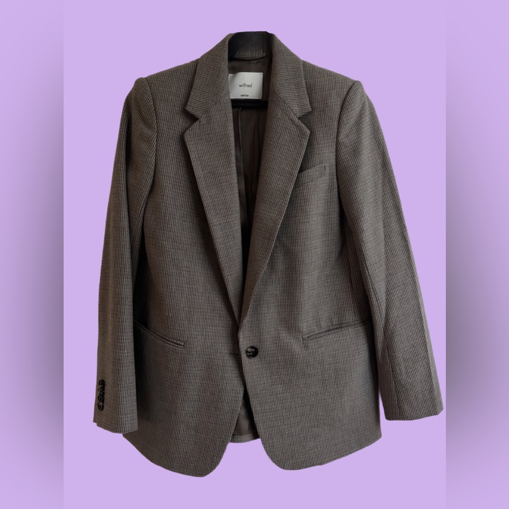 🍒 ARITZIA - Wilfred Plaid Blazer SZ: 0